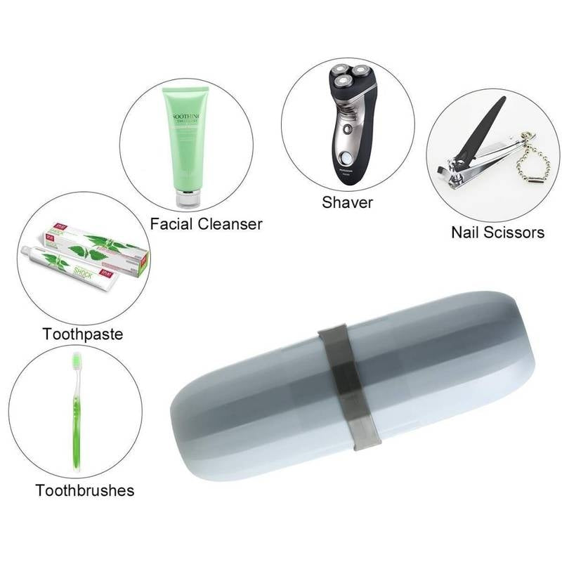 Toothbrush case capsule shape